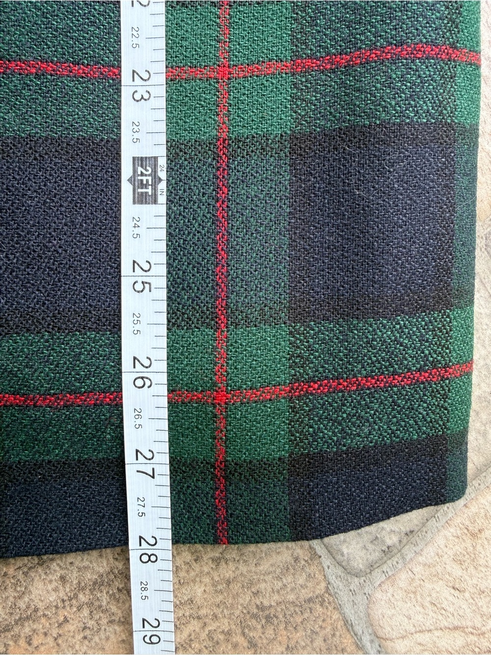 New Alfred Dunner Vintage 90's Green Plaid Wool Skirt Blazer Skirt Set Womens 8 - Picture 13 of 14